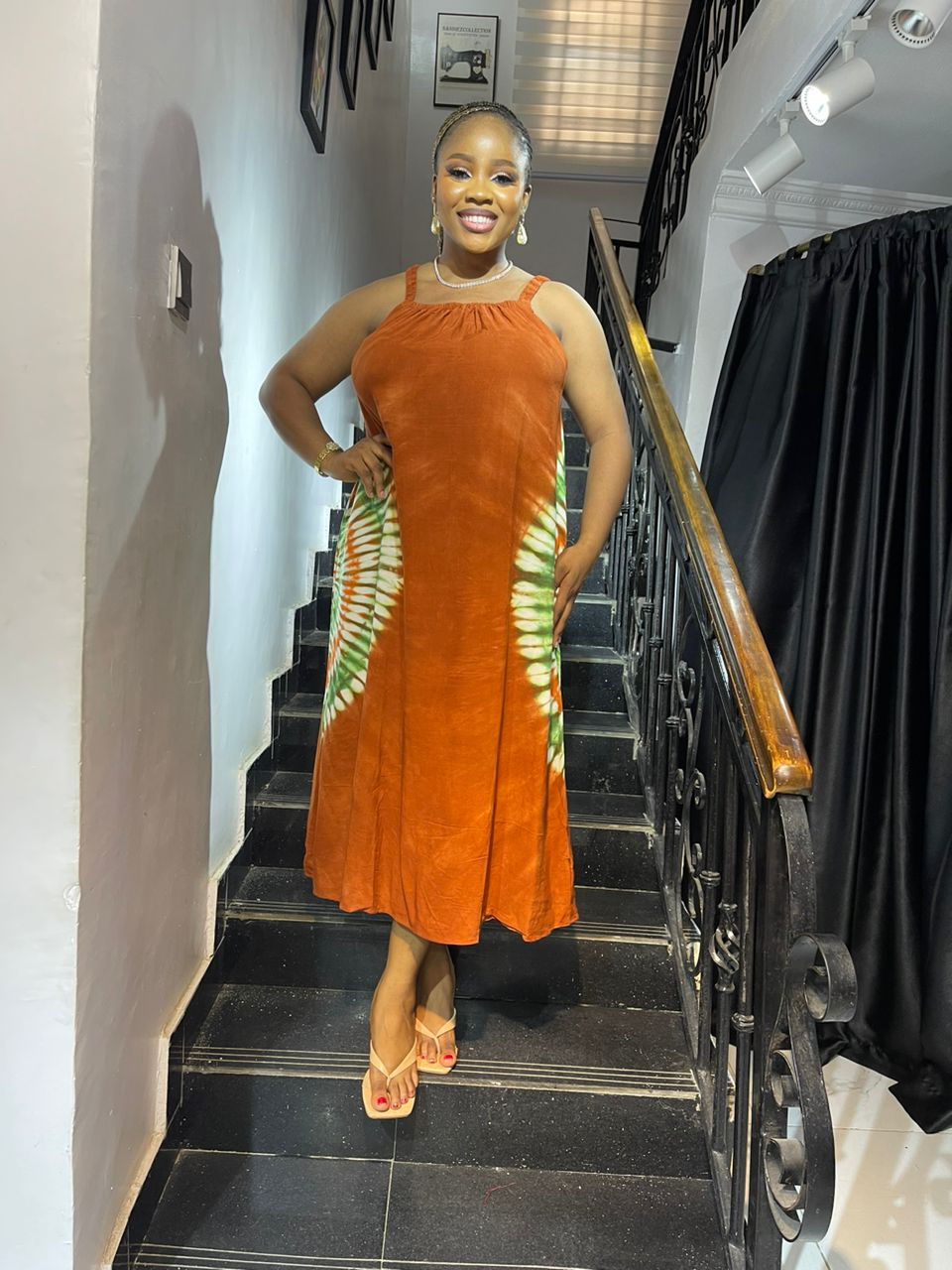 Adire Summer Maxi (Plain)