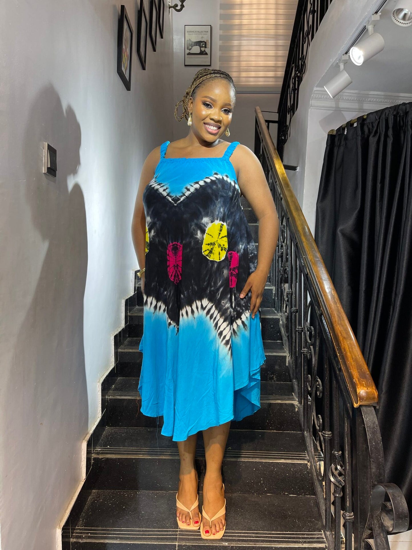 Adire Summer Maxi (Highlow)