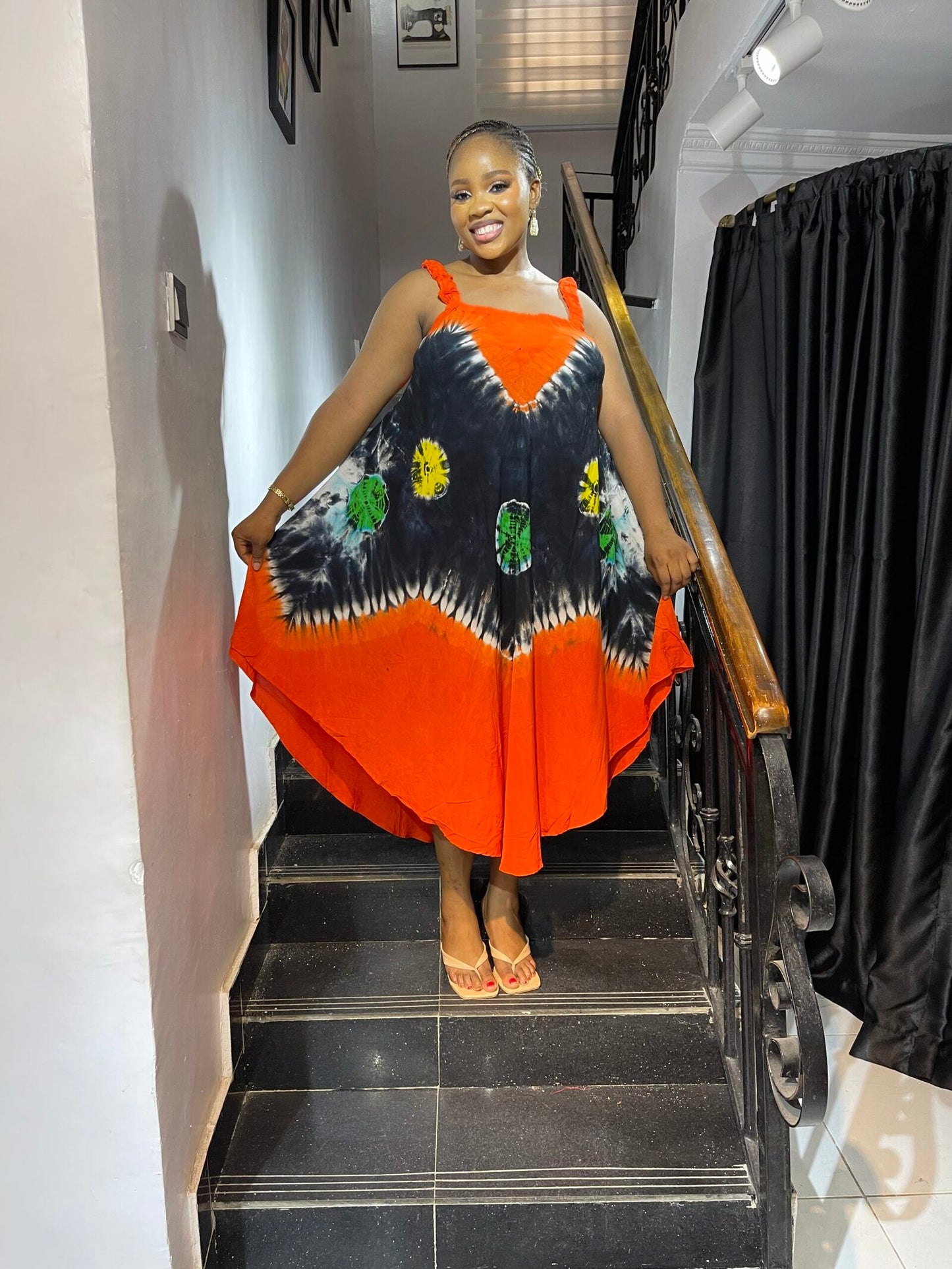 Adire Summer Maxi (Highlow)