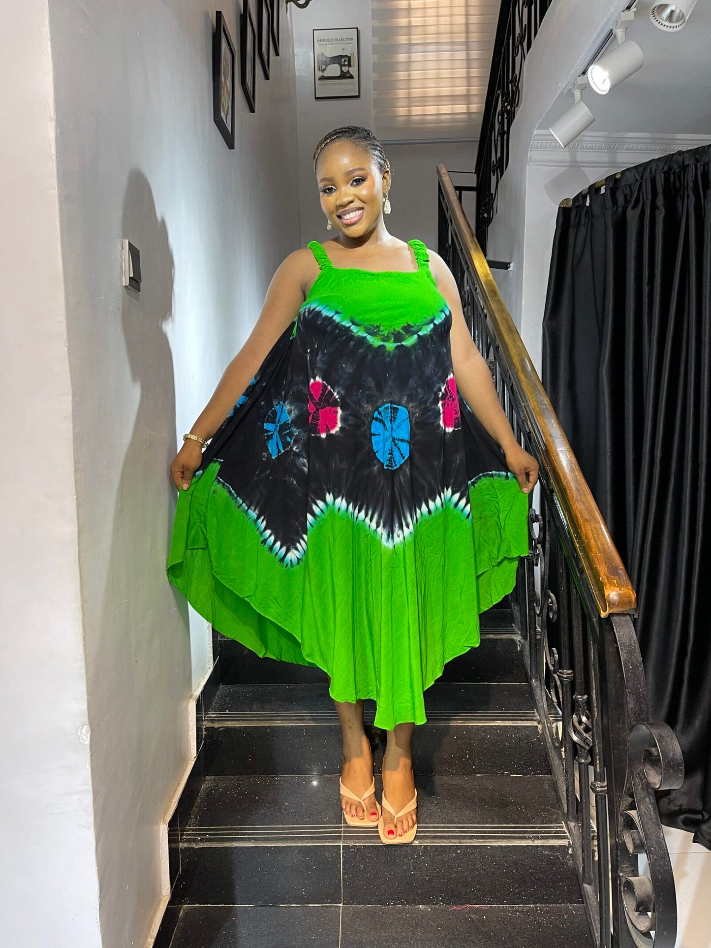 Adire Summer Maxi (Highlow)