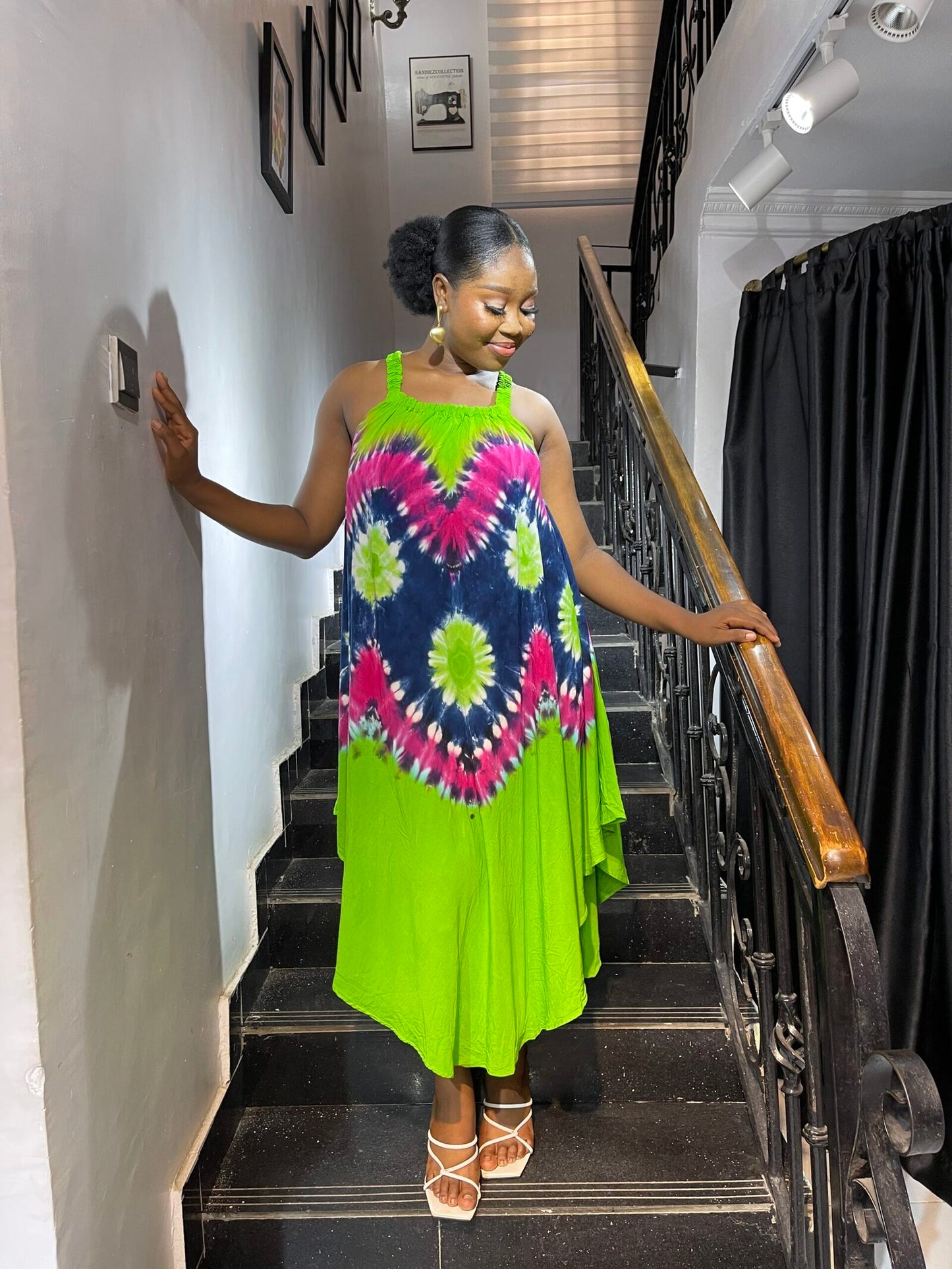 Adire Summer Maxi (Highlow)