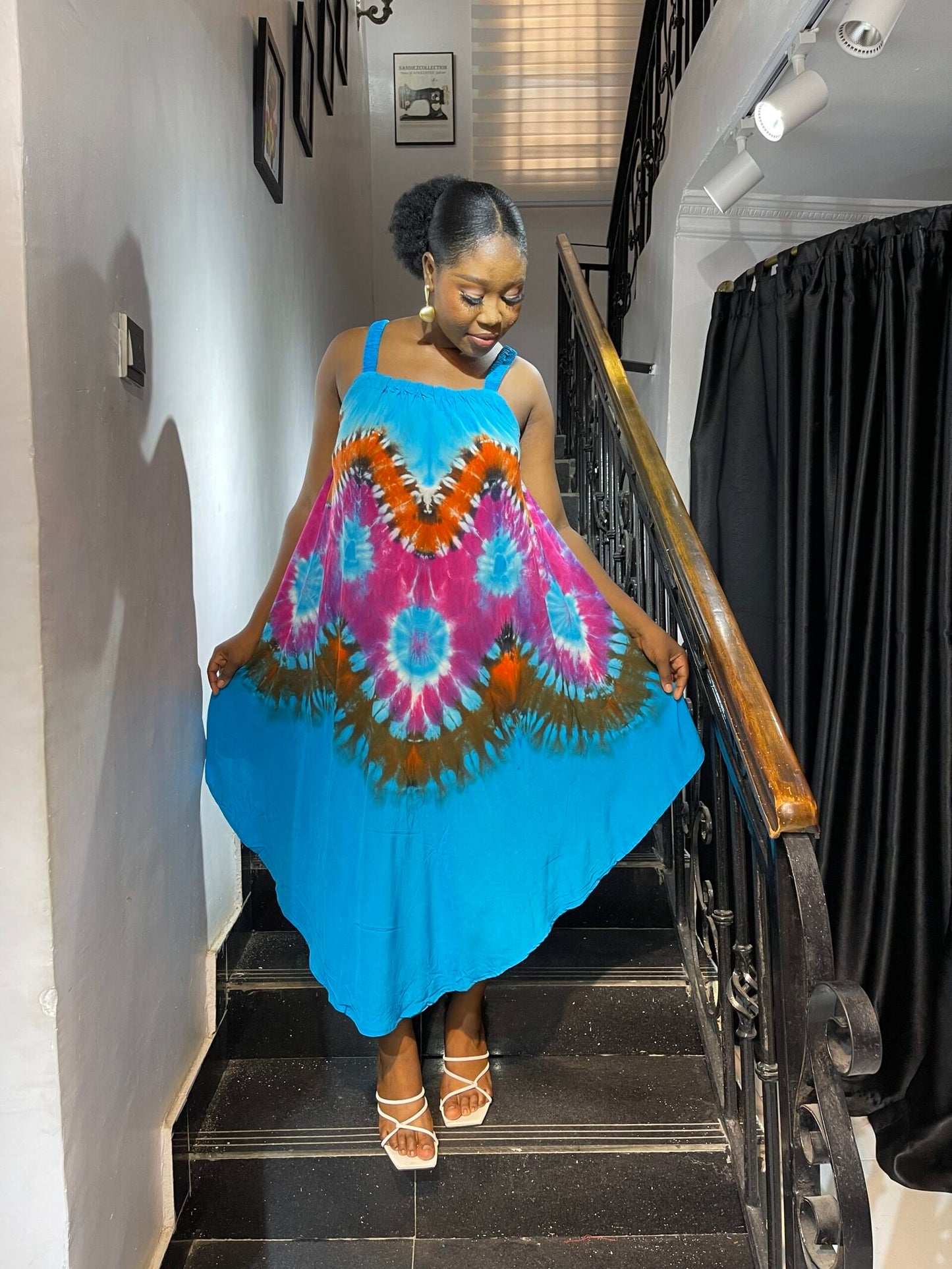 Adire Summer Maxi (Highlow)