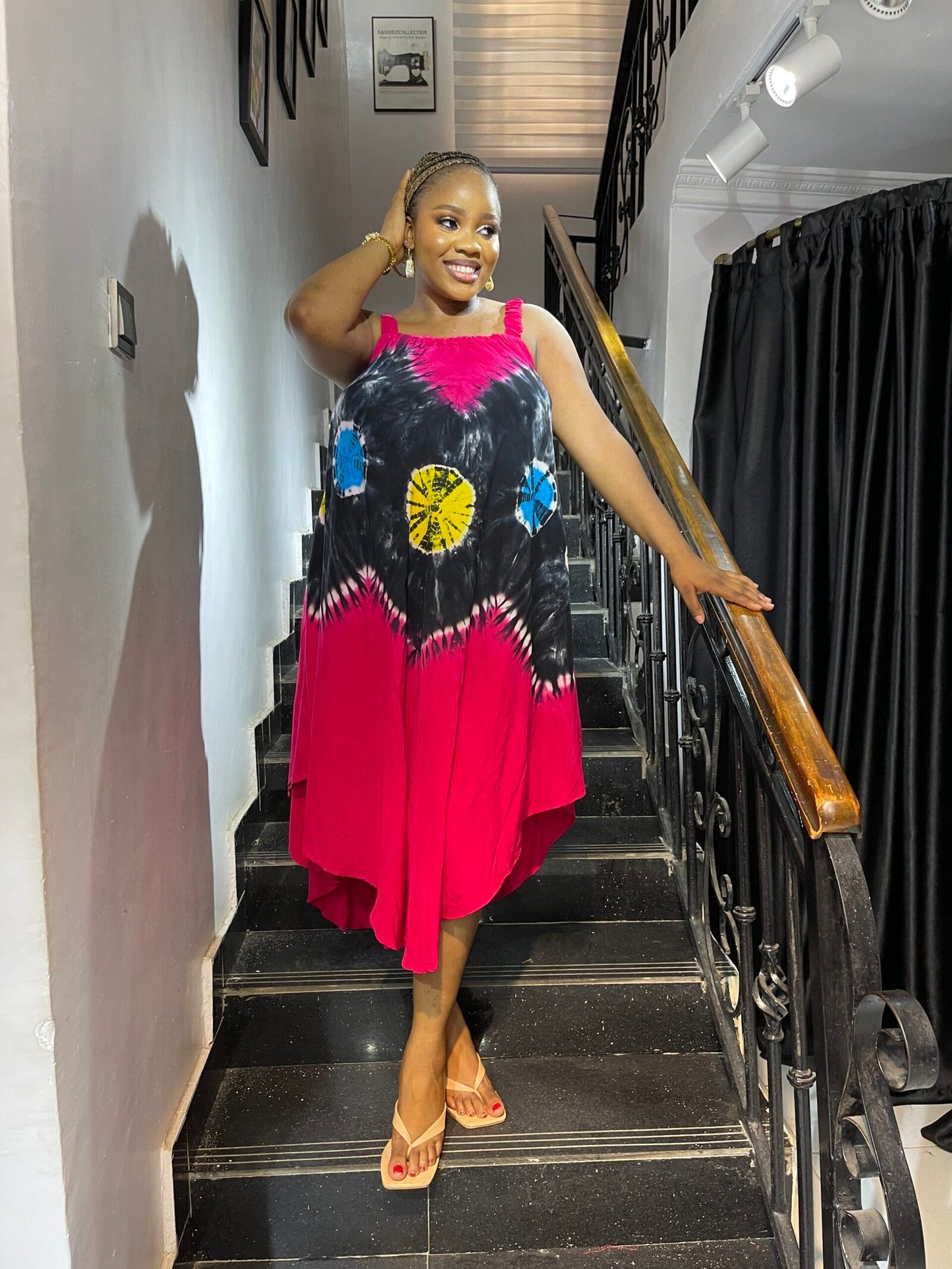 Adire Summer Maxi (Highlow)